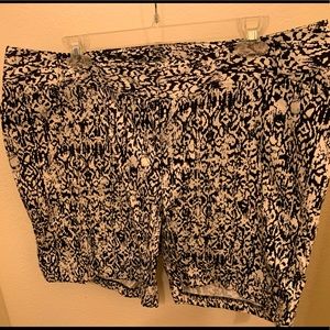 Navy and white womens shorts